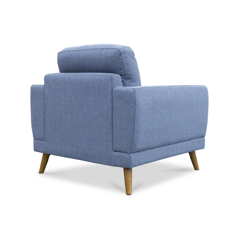 The Harlow Single Armchair - Denim available to purchase from Warehouse Furniture Clearance at our next sale event.