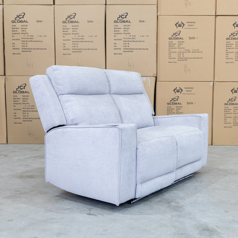 The Buffalo Dual Electric Two Seat Recliner Lounge - Pearl available to purchase from Warehouse Furniture Clearance at our next sale event.