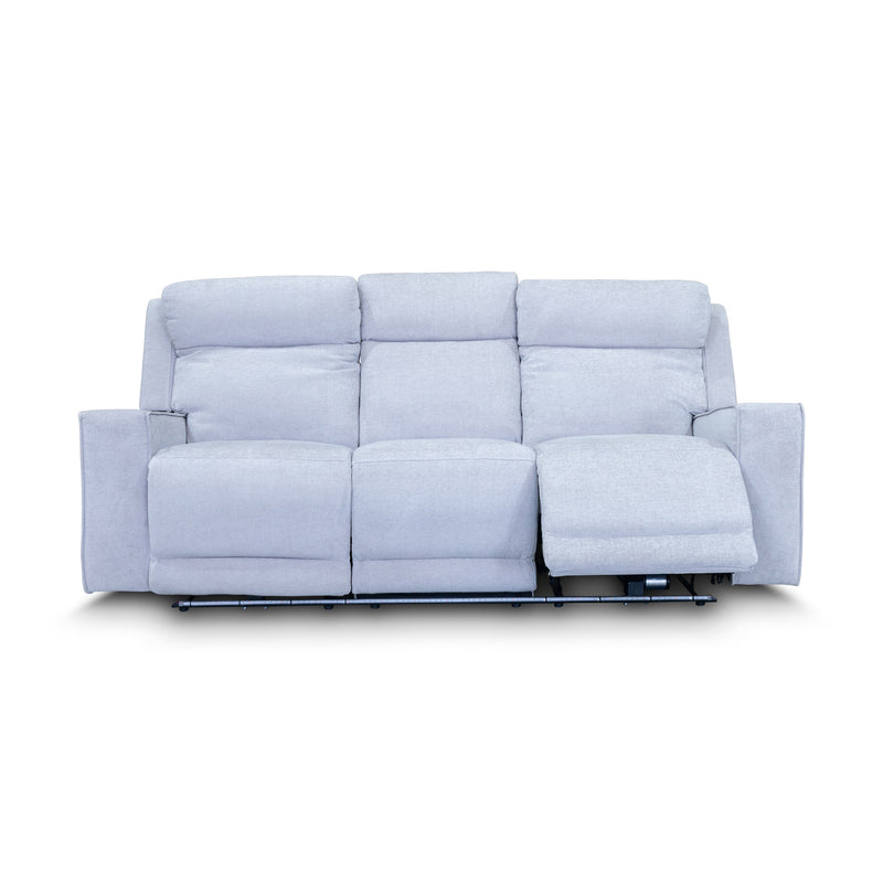 The Buffalo Dual Electric Three Seat Recliner Lounge - Pearl available to purchase from Warehouse Furniture Clearance at our next sale event.