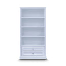 The Hampton Timber Two Drawer Bookcase available to purchase from Warehouse Furniture Clearance at our next sale event.
