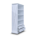 The Hampton Timber Two Drawer Bookcase available to purchase from Warehouse Furniture Clearance at our next sale event.