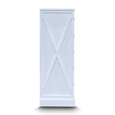 The Hampton 6 Drawer Timber Tallboy available to purchase from Warehouse Furniture Clearance at our next sale event.