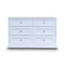 The Hampton 6 Drawer Timber Dresser available to purchase from Warehouse Furniture Clearance at our next sale event.
