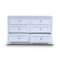 The Hampton 6 Drawer Timber Dresser available to purchase from Warehouse Furniture Clearance at our next sale event.