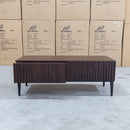 The Shiraz Acacia Hardwood  2 Drawer Entertainment Unit available to purchase from Warehouse Furniture Clearance at our next sale event.