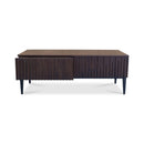The Shiraz Acacia Hardwood  2 Drawer Entertainment Unit available to purchase from Warehouse Furniture Clearance at our next sale event.