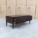 The Shiraz Acacia Hardwood  2 Drawer Entertainment Unit available to purchase from Warehouse Furniture Clearance at our next sale event.