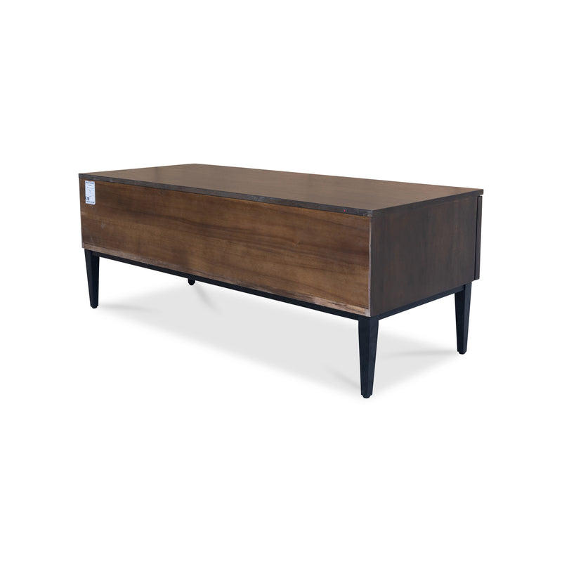 The Shiraz Acacia Hardwood  2 Drawer Entertainment Unit available to purchase from Warehouse Furniture Clearance at our next sale event.
