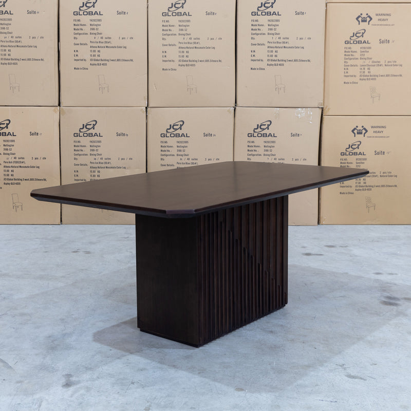 The Shiraz 240cm Acacia Hardwood Dining Table available to purchase from Warehouse Furniture Clearance at our next sale event.