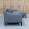 The Tara Three Seater Leather Chaise Lounge - Charcoal available to purchase from Warehouse Furniture Clearance at our next sale event.