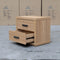 The Esca Two Drawer Bedside - Natural available to purchase from Warehouse Furniture Clearance at our next sale event.