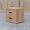 The Esca Two Drawer Bedside - Natural available to purchase from Warehouse Furniture Clearance at our next sale event.