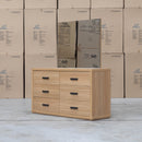 Esca Six Drawer Dresser - Natural
