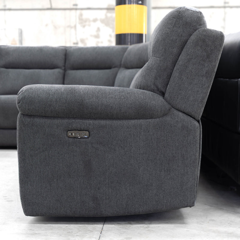 Eathon Modular Electric Corner Lounge - Charcoal