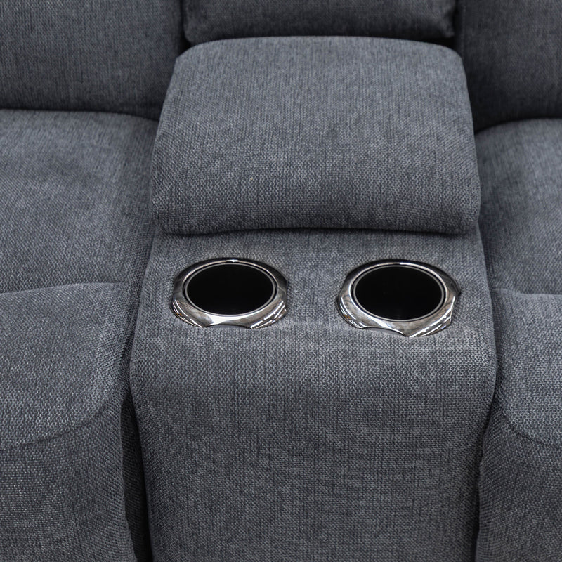 Eathon Modular Electric Corner Lounge - Charcoal