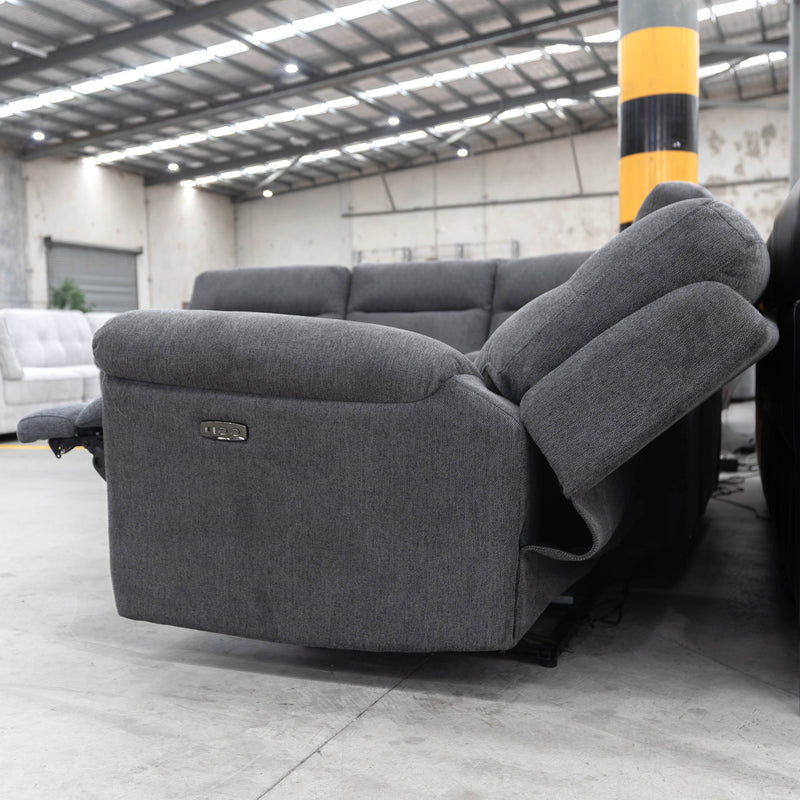 Eathon Modular Electric Corner Lounge - Charcoal