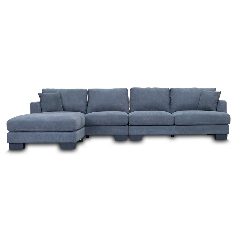 The Eden Modular Corner Lounge - Storm available to purchase from Warehouse Furniture Clearance at our next sale event.