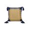 The Eli 45x45cm Embroidered Cushion - Navy & Jute available to purchase from Warehouse Furniture Clearance at our next sale event.