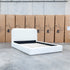 The Elm Double Upholstered Bed - Cream