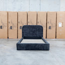 The Elm King Single Upholstered Bed - Black available to purchase from Warehouse Furniture Clearance at our next sale event.