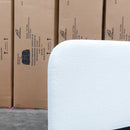 The Elm King Single Upholstered Bed - Cream available to purchase from Warehouse Furniture Clearance at our next sale event.