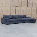 Elona Oversized Plush RHF Chaise Lounge - Black