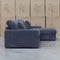 Elona Oversized Plush RHF Chaise Lounge - Black