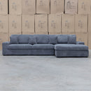 Elona Oversized Plush RHF Chaise Lounge - Grey