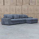 Elona Oversized Plush RHF Chaise Lounge - Grey