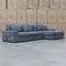 Elona Oversized Plush RHF Chaise Lounge - Grey