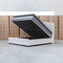 The Emily King Fabric Gas Lift Storage Drawer Bed - Oat White - PRE ORDER Available After 23rd October