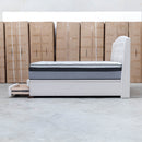 Emily Queen Fabric Gas Lift Storage Drawer Bed - Oat White - Warehouse Furniture Clearance