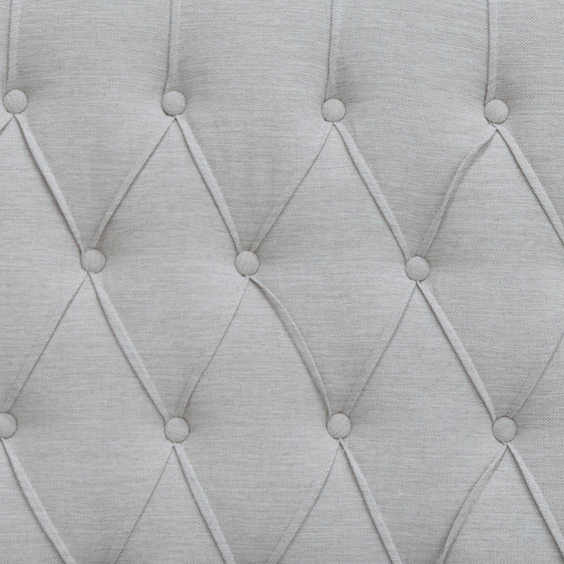 Emily King Fabric Gas Lift Storage Drawer Bed - Oat White