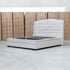 The Emily Queen Fabric Gas Lift Storage Drawer Bed - Oat White - PRE ORDER Available After 23rd October