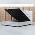 The Emily Queen Fabric Gas Lift Storage Drawer Bed - Oat White - PRE ORDER Available After 23rd October