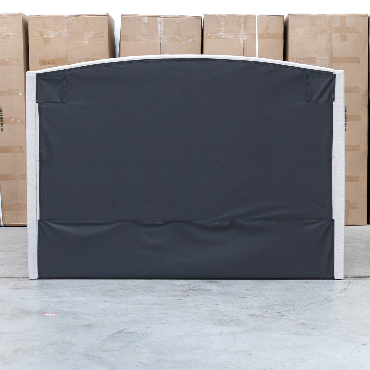 The Emily Double Fabric Gas Lift Storage Drawer Bed - Oat White available to purchase from Warehouse Furniture Clearance at our next sale event.