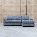 The Enzo RHF Chaise Lounge - Licorice available to purchase from Warehouse Furniture Clearance at our next sale event.