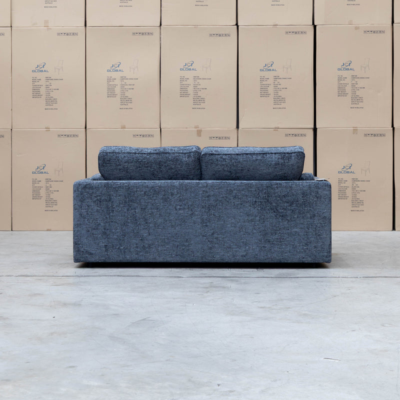 The Enzo Two Seat Sofa - Midnight available to purchase from Warehouse Furniture Clearance at our next sale event.