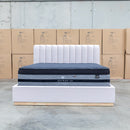 The Esperance King Fabric Gas Lift Storage Bed - Beige available to purchase from Warehouse Furniture Clearance at our next sale event.