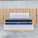The Esperance Queen Fabric Gas Lift Storage Bed - Beige available to purchase from Warehouse Furniture Clearance at our next sale event.
