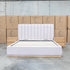 The Esperance King Fabric Gas Lift Storage Bed - Beige