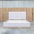 The Esperance King Fabric Gas Lift Storage Bed - Beige