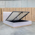 The Esperance King Fabric Gas Lift Storage Bed - Beige