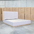 The Esperance King Fabric Gas Lift Storage Bed - Beige