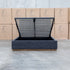 The Esperance Queen Fabric Gas Lift Storage Bed - Charcoal