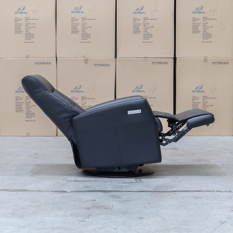 The La-Z-Boy Finn Large Plus Rocker Recliner Swivel Chair - Essenza Nero available to purchase from Warehouse Furniture Clearance at our next sale event.