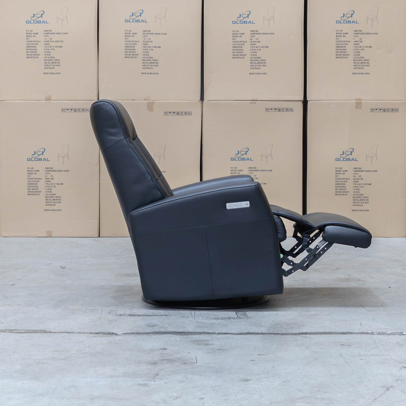 The La-Z-Boy Finn Large Plus Rocker Recliner Swivel Chair - Essenza Nero available to purchase from Warehouse Furniture Clearance at our next sale event.