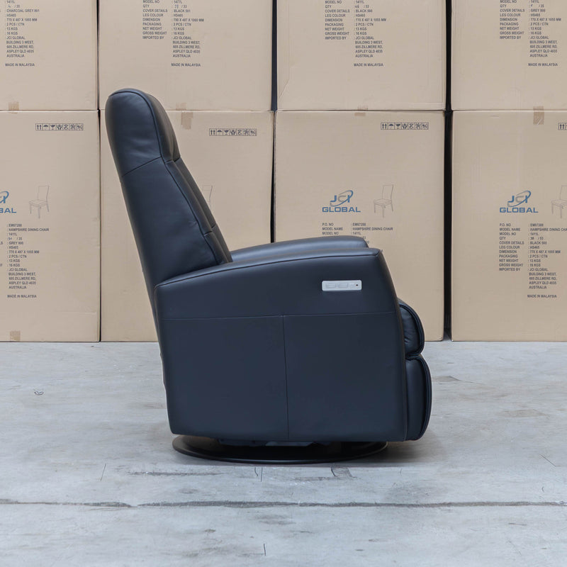 The La-Z-Boy Finn Large Plus Rocker Recliner Swivel Chair - Essenza Nero available to purchase from Warehouse Furniture Clearance at our next sale event.