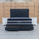 The Brighton King Fabric Storage Bed - Charcoal available to purchase from Warehouse Furniture Clearance at our next sale event.