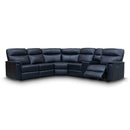 The Laurent Leather Modular Corner Lounge with Electric Recliners - Black available to purchase from Warehouse Furniture Clearance at our next sale event.
